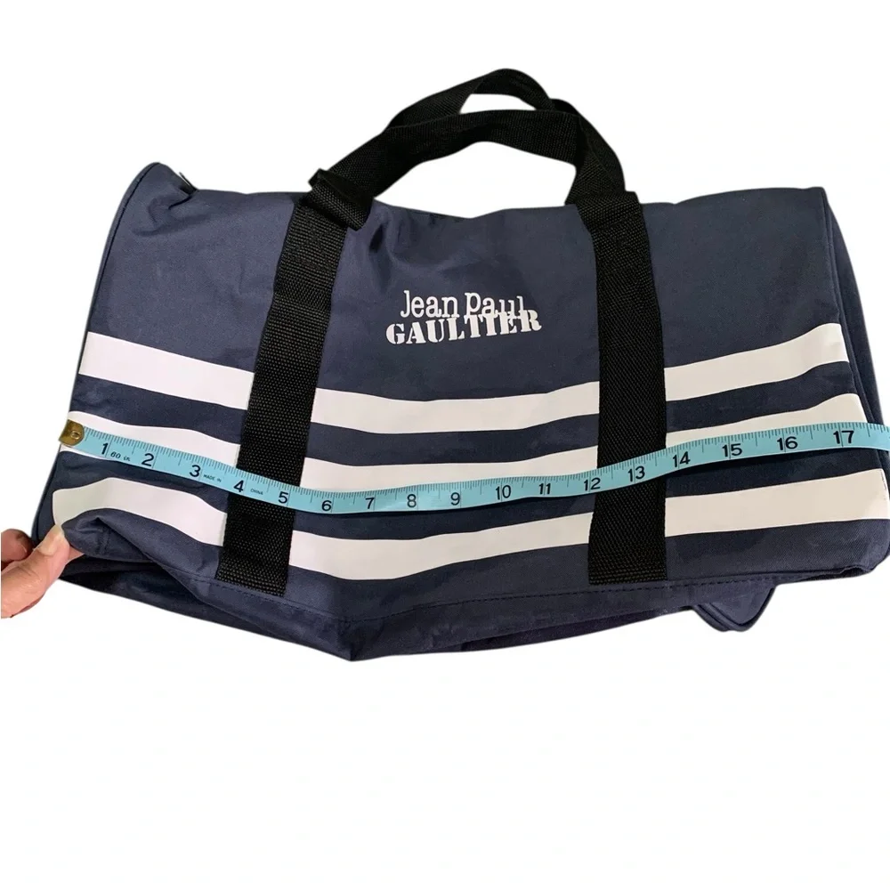 Jean Paul Gaultier Blue and Black Duffel Bag